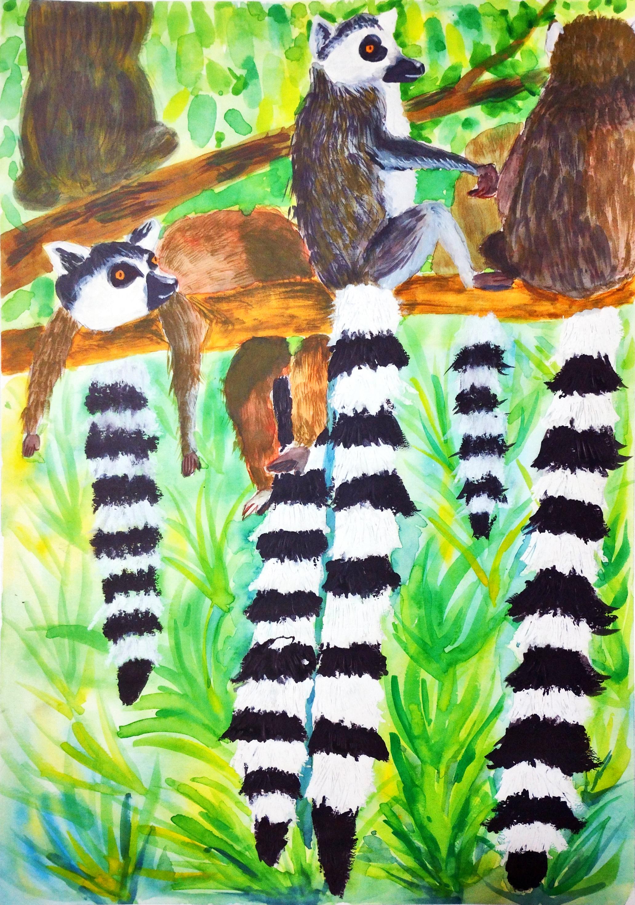 新潟県知事賞 佐渡市立河原田小学校 4年生 山田 唯月 「ゆれるしっぽ」