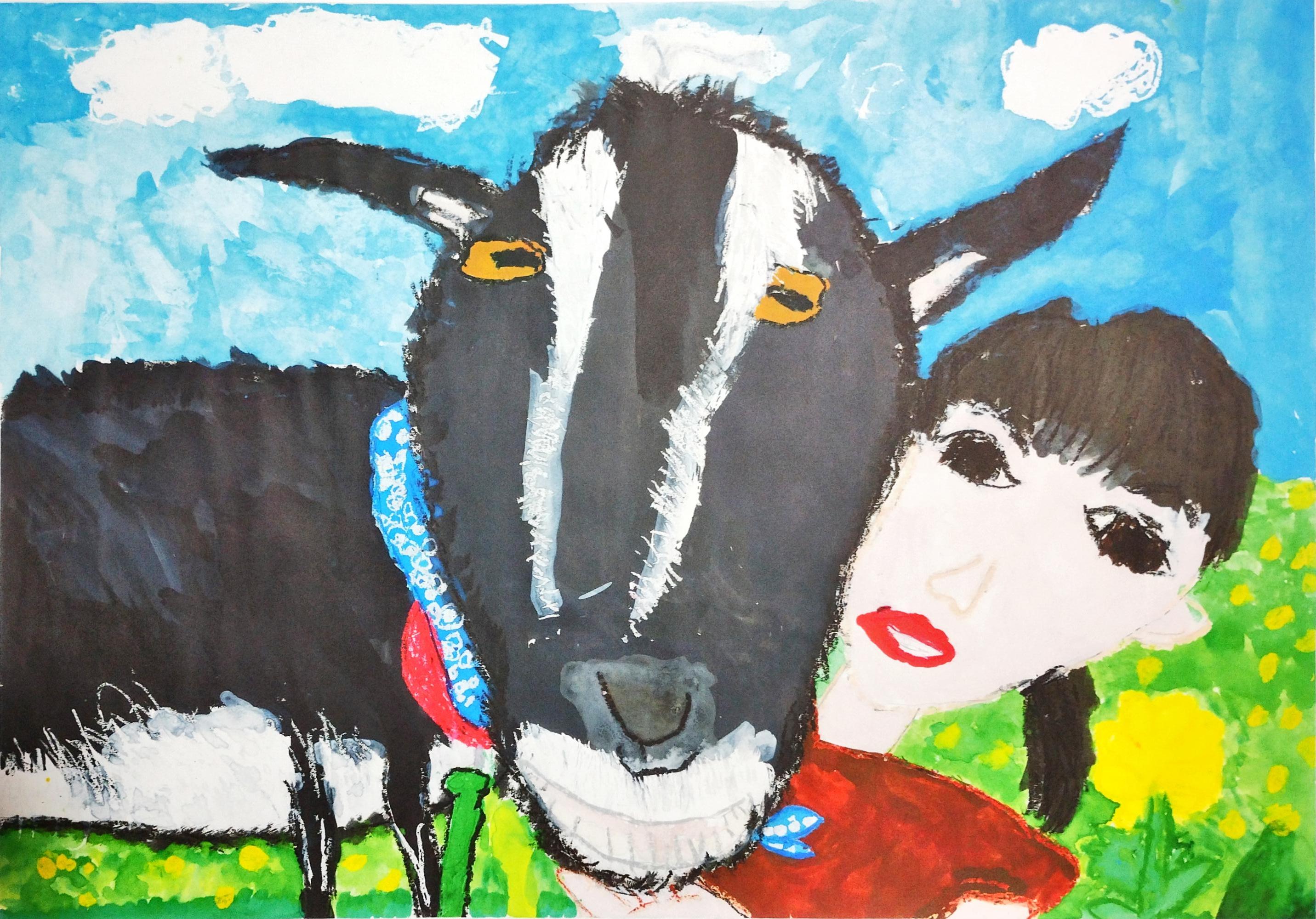 佐渡市長賞 行谷小学校 2年生 城内 一彩「ゆきなちゃんと私」