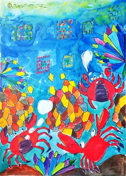 実行委員長賞 佐渡市立相川小学校 6年生 田中　康誠「12月の川の底」