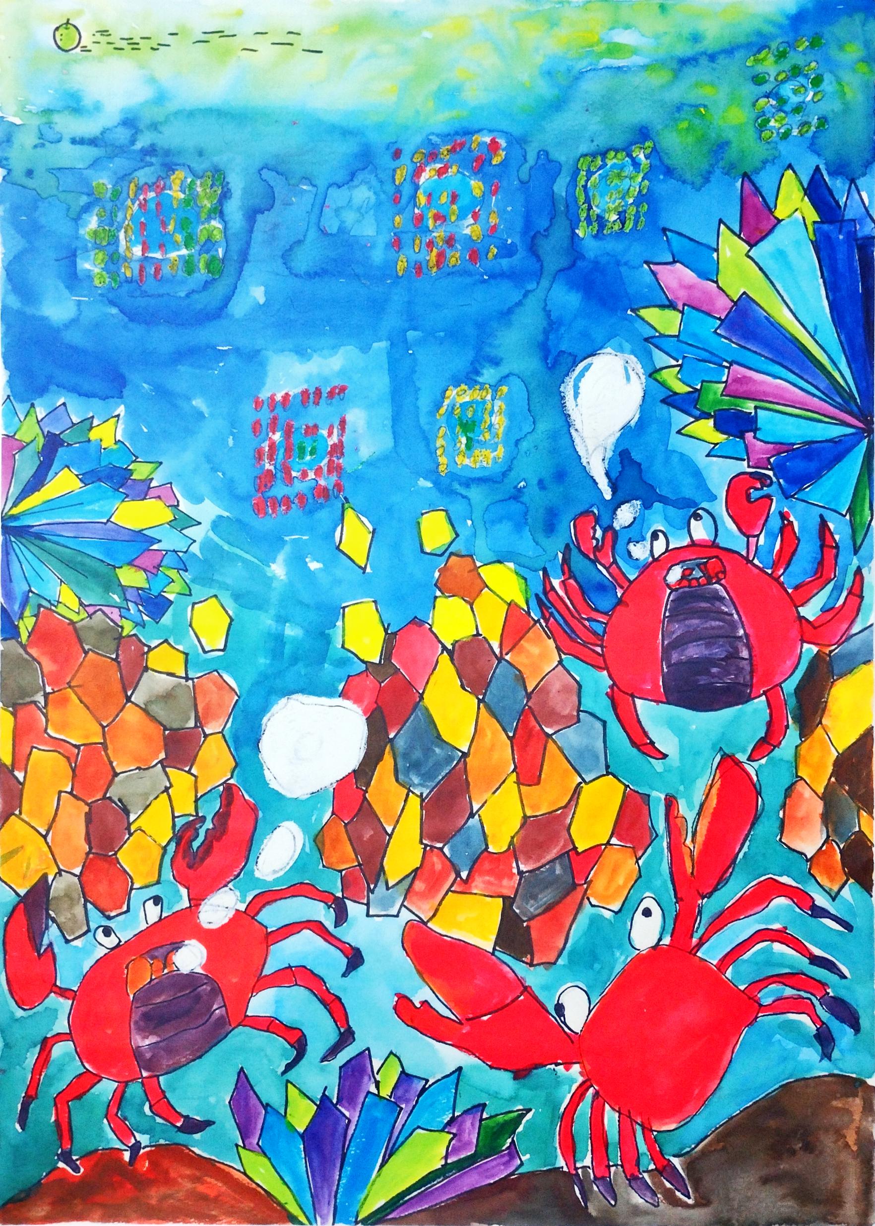 実行委員長賞 相川小学校 6年生 田中 康誠「12月の川の底」