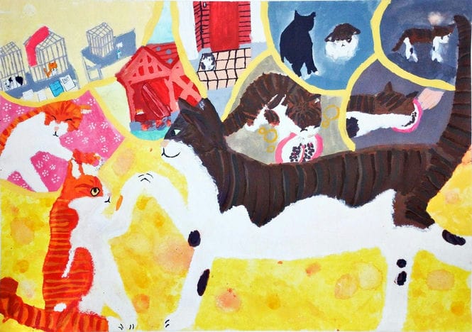 審査委員長賞 佐渡市立加茂小学校　5年生 山本　心葉「バトンタッチ」